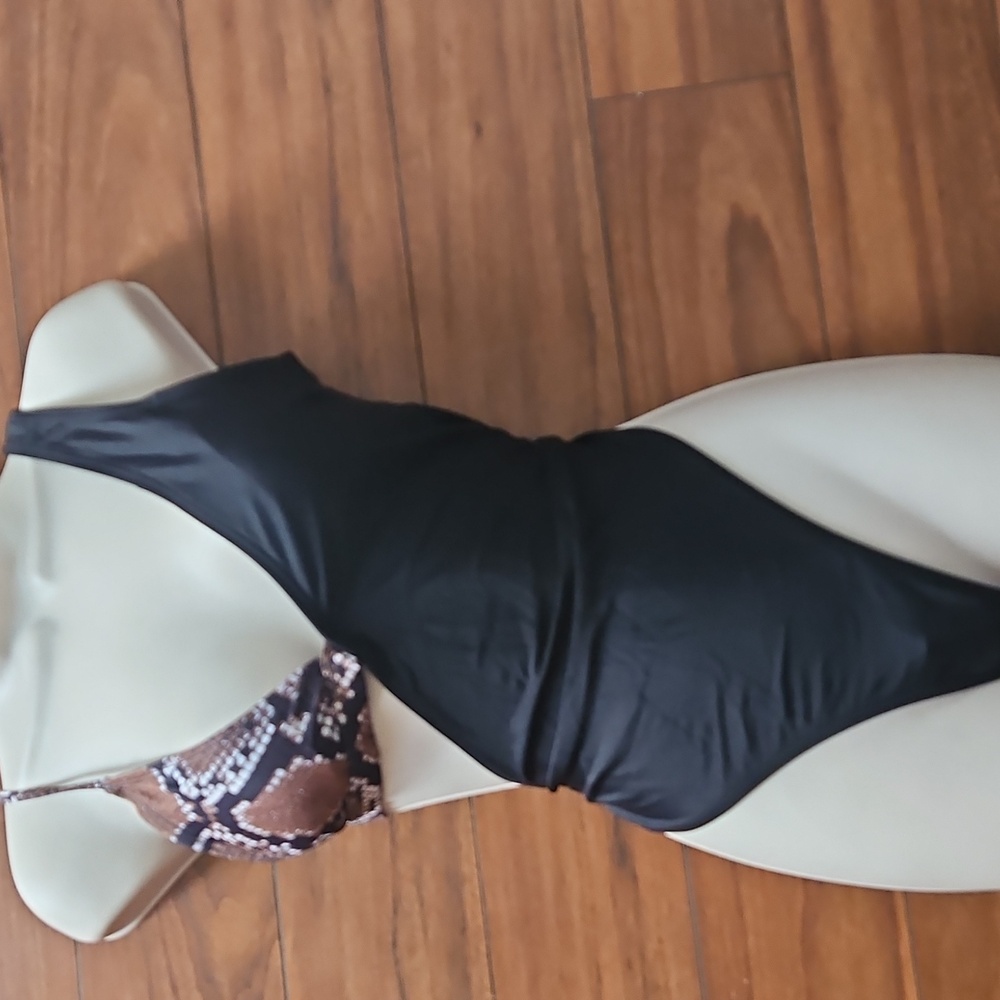 Asymmetrical Black One-Piece Swimsuit
